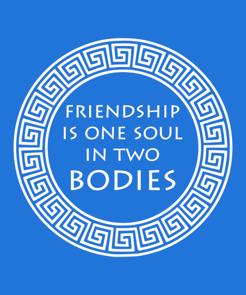 Pythagoras friendship quote poster